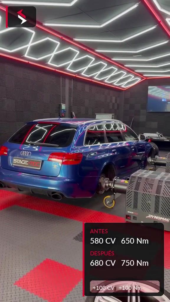 Reprogramación Audi RS6 5.0 TFSI Stage1 + POPS: 580 a 680 CV