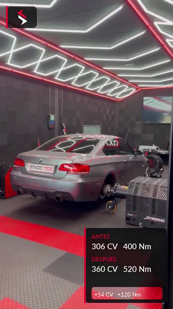 Reprogramación BMW 3 serie 335i Stage1: 306 a 400 CV